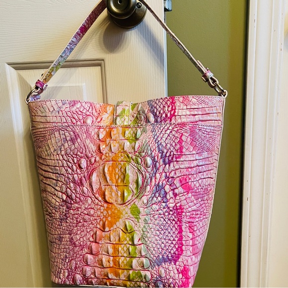 💘NWOT! RARE COLOR!! Brahmin Leather Croc Shira in Optimism! - Picture 11 of 16